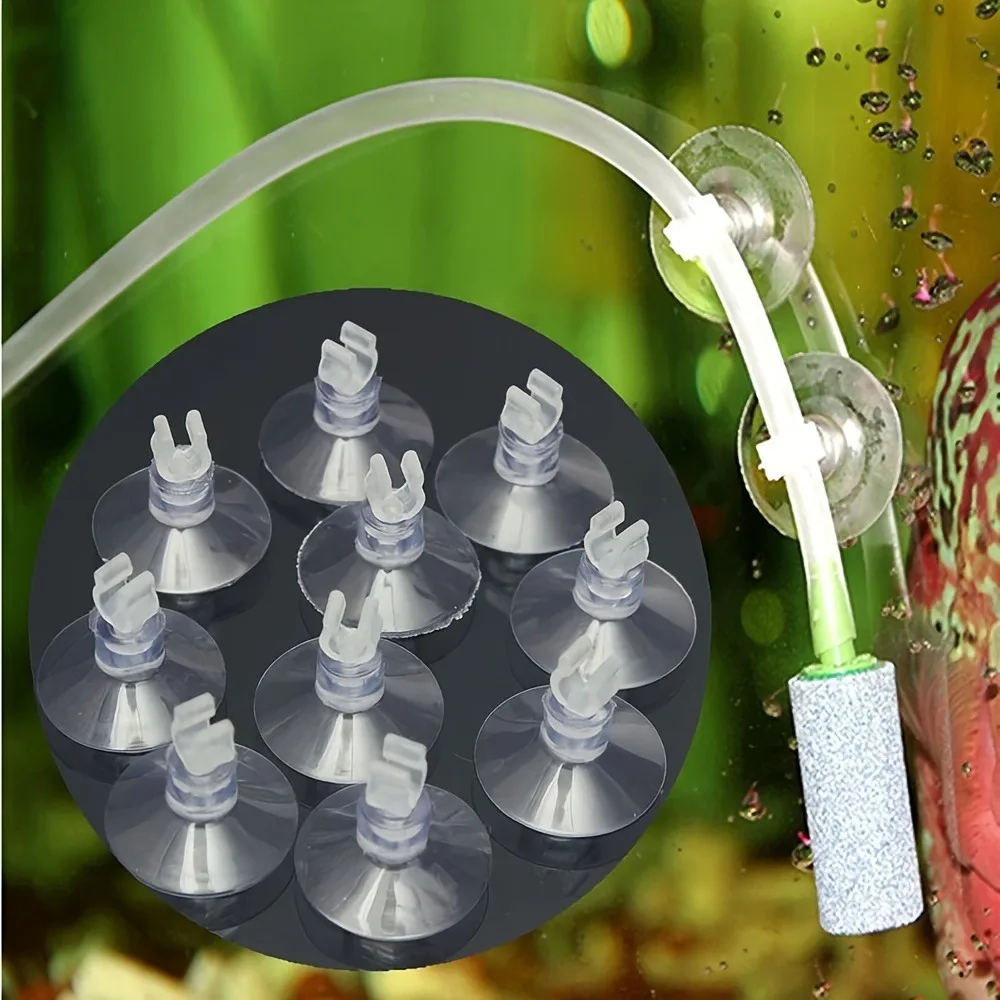 Aquaculture Aerator Pump - 10 Stück Gummi-Aquarium-Saugnäpfe Halterungen für Luftschläuche